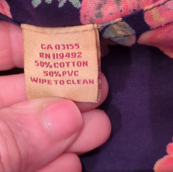 Vintage April Cornell Strawberry Raincoat XL - Picture 7 of 7